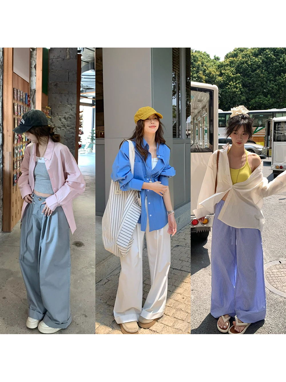 

Loose Women's Summer irt Thin Casual Pure Color Sunscreen Outerwear Cotton Blend Long Sve Button up Classic Sle