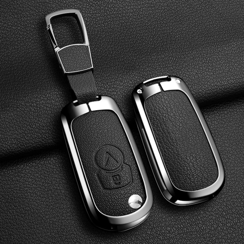 Car Flip Key Case Cover Shell For Vinfast LUX A2.0 31EV 32EV 33EV SA2.0 VF3 5 6 7 8 9 Zinc Alloy Leather Protector Accessories