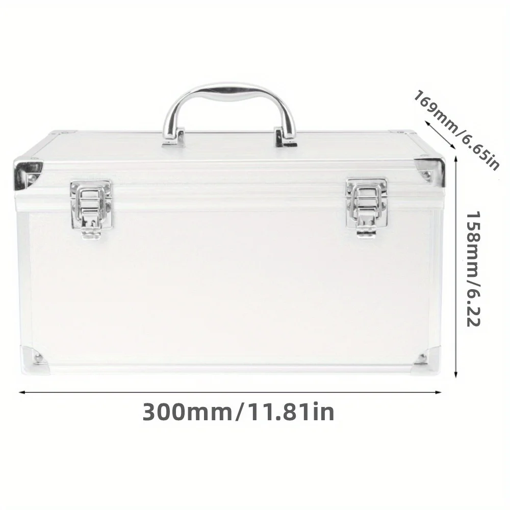 Aluminum Suitcase Parts Toiletry Containers Hard Toy Garage Organization Storage Portable Metal lock Case Without Sponge