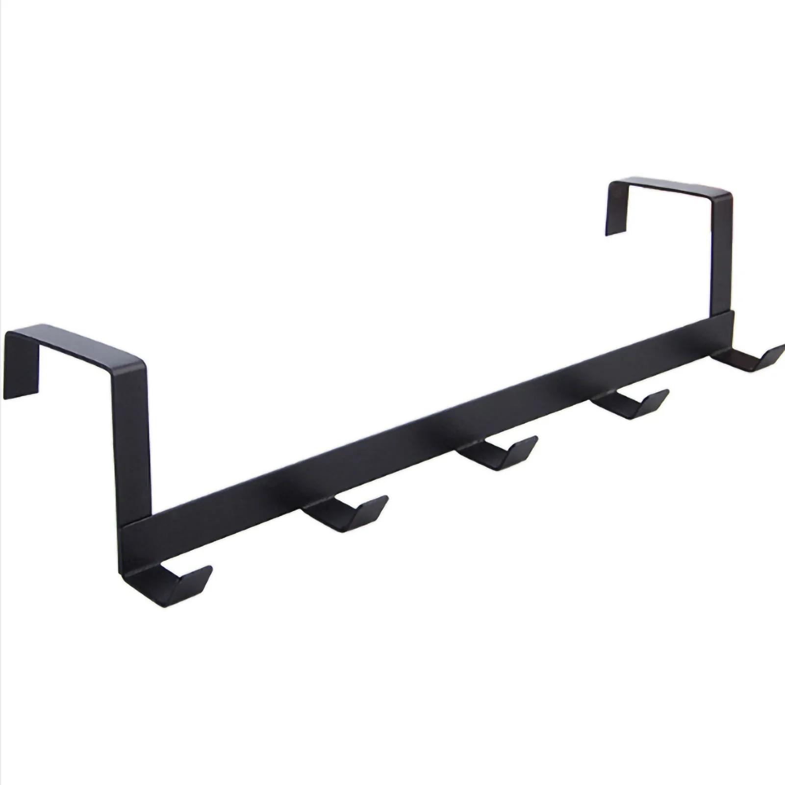 Colgador de gancho de puerta, taladro para colgar ropa sin perchero, sombrero, bolsa, toalla, entrada de baño, negro