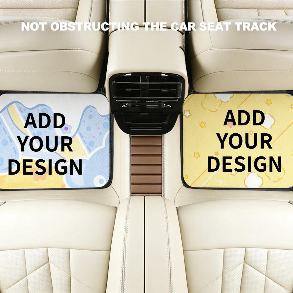 

1 Set/ 2Pcs Personalized Car Floor Mats, Featuring Custom Photo Design, Custom for Safeguarding Rear Seats, Universal Style