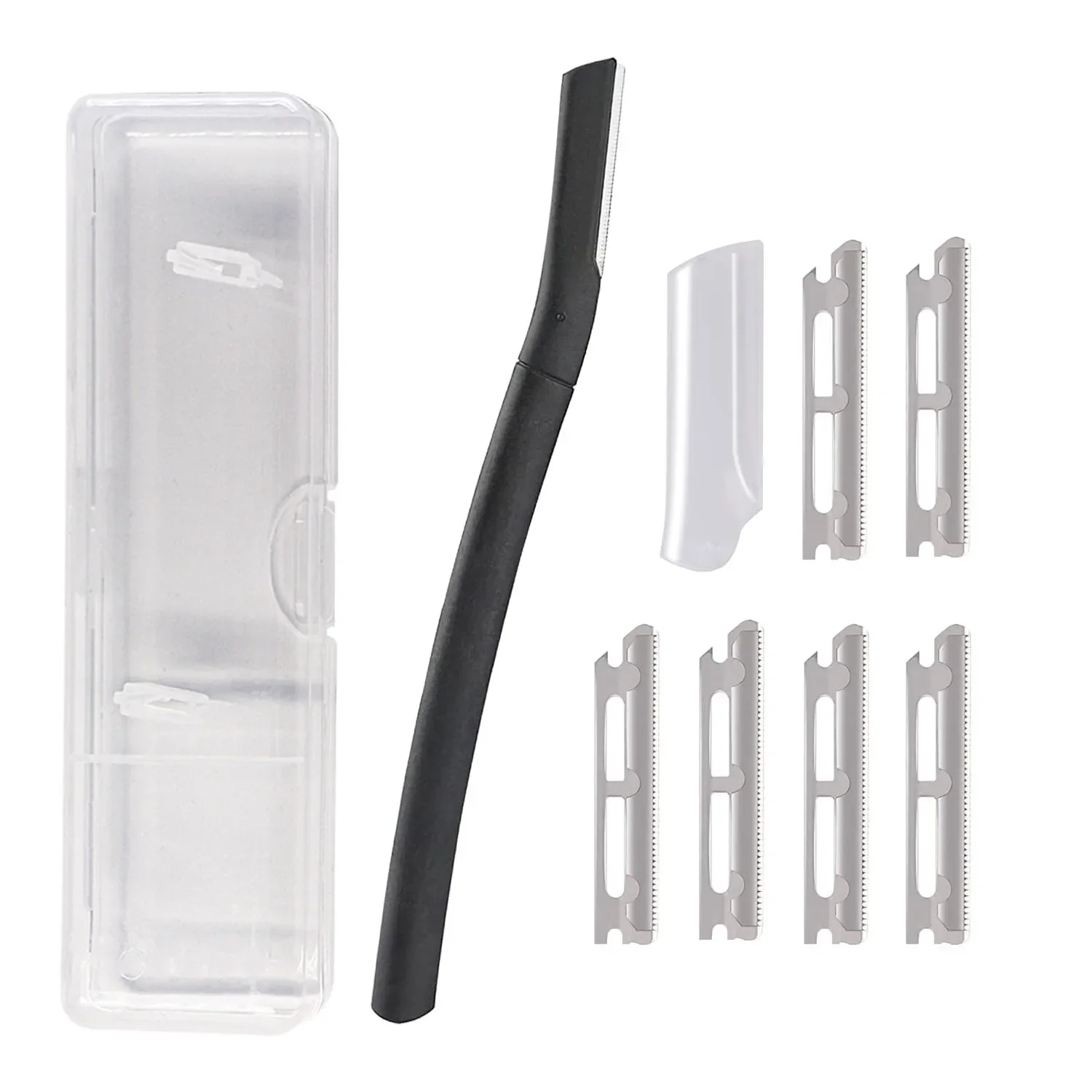 Kit rasoio per sopracciglia Barba Trimmer Dermaplaning Strumento Shaper Rasoio per viso per barba Baffi Rasoio con 6 set di lame