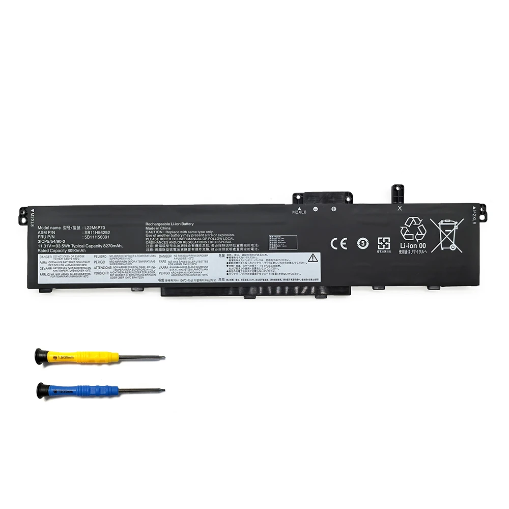 L22M6P70 11,31 V 93,5 Wh 8270 mAh Laptop Batterie Für Lenovo Tinkpad P16 Gen1 2022 00CD 2022 Serie L22B6P70 L22C6P70 kostenlose tools ﻿