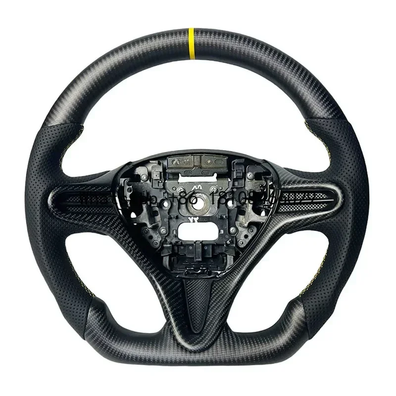 

Customized sports car steering wheel matte carbon fiber For Honda FIT2 GE8 Leather carbon fiber steering wheel