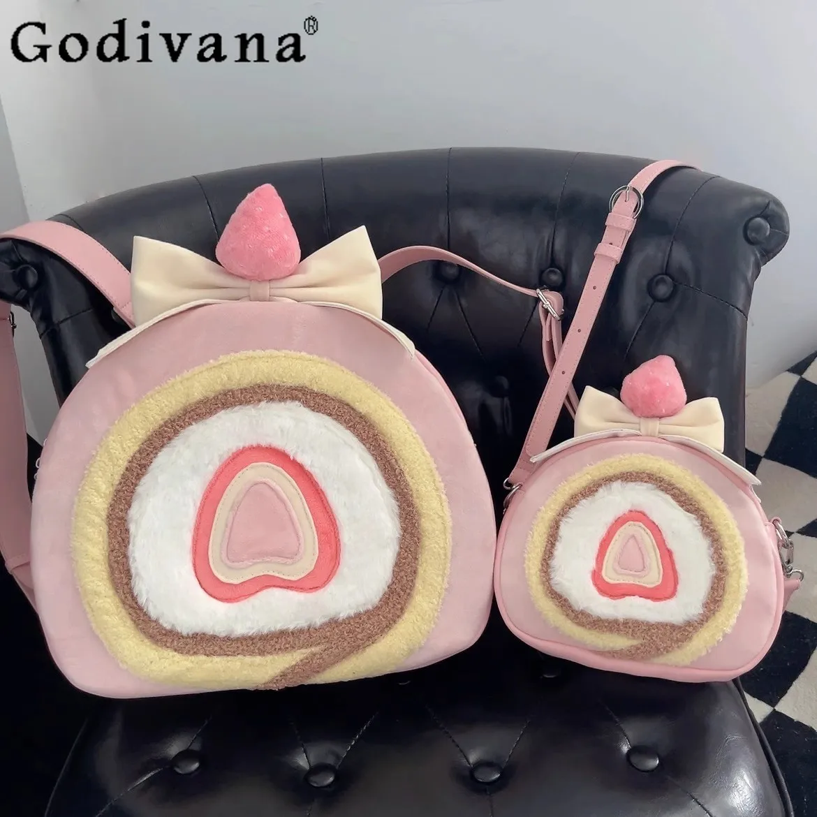 

Japanese Original Lolita Sweet Cute Girl Backpack College Style Daily Commute Versatile Doll Feel Crossbody Bag