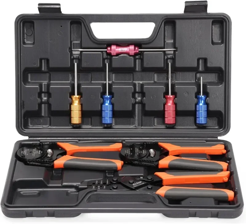 

iCrimp Closed Barrel Crimp Tool, Weather Pack Crimpers, Deutsh Connector Kit for Deutsh DT Connectors and Stamped Contacts