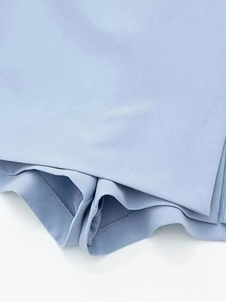 Women Fashion With Slit Short Skirts Vintage High Waist Side Zipper Female Skort Mujer