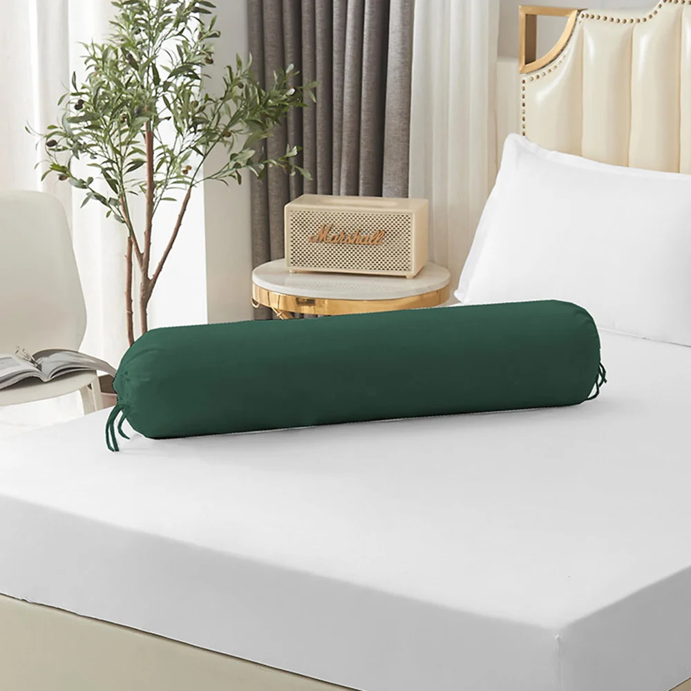 Funda de almohada cilíndrica larga para dormitorio, protector de cuello lavable de Color sólido, reposacabezas extraíble, decoración del hogar