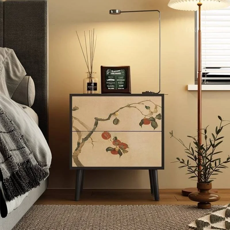 Italian Modern Bedside Table Organizer Luxury Sideboards Bookshelf Bedside Table Home Girls Mesita De Noche Dormitorio Furniture