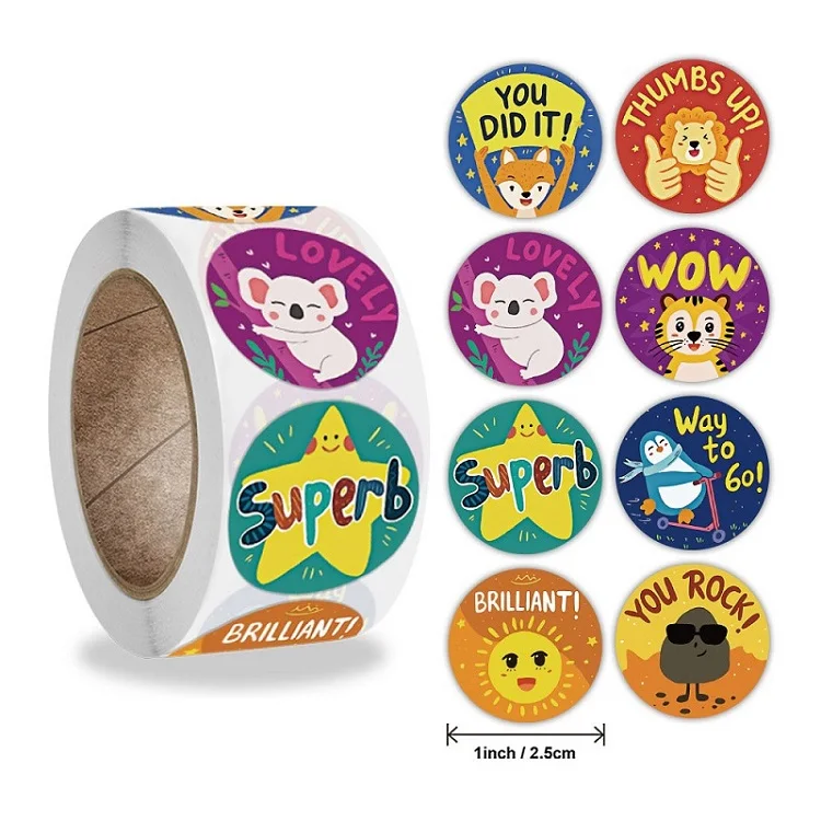 100-500PCS Neue Kinder Aufkleber Koreanische Briefpapier Roll Cartoon Tier Aufkleber Rolle Kleine Verpackung Aufkleber Photocard Decor – Detail 9