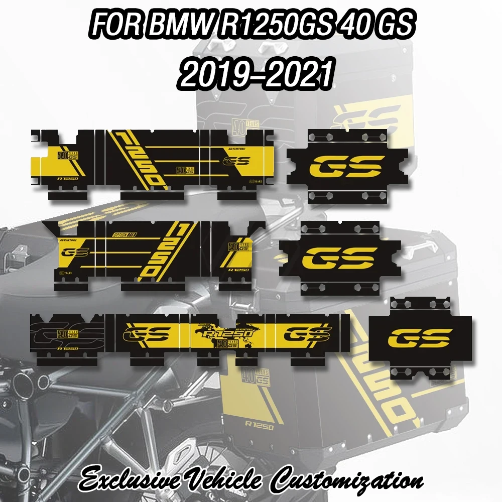 

For 2019-2021 BMW R1250GS 40 GS Triple Black Adventure Motorcycle Modification Aluminum Box Stickers