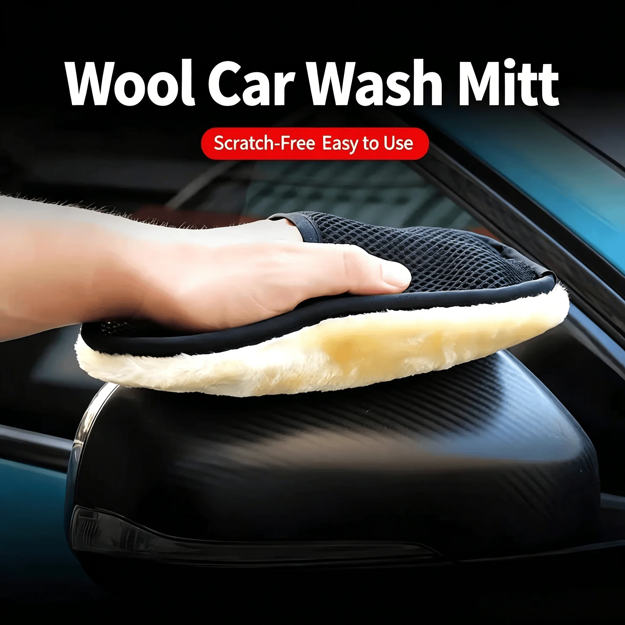 5/10Pcs Microfiber Wool Car Wash Mitt Gloves Scratch Resistant Soft Polishing Sponge Glove Auto Home Cleaning Care Tool view 2