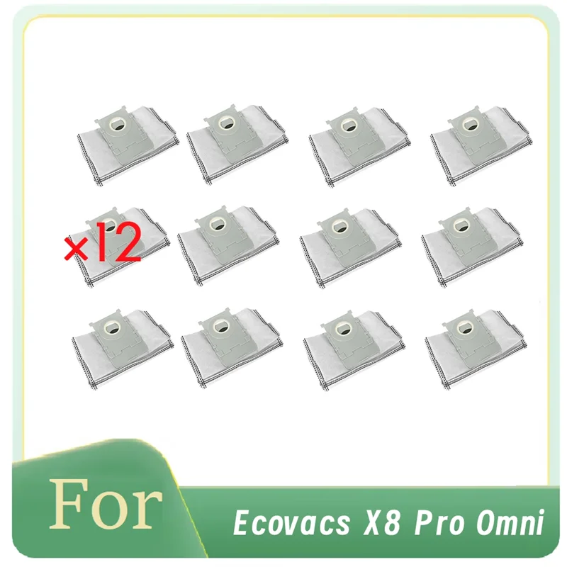 AC39-12 قطعة كيس لجميع الغبار ل Ecovacs X8 برو أومني الذاتي تفريغ روبوت فراغ الملحقات الأساسية فراغ