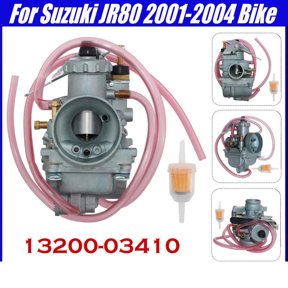 

13200-03410 Carburetor with Fuel Filter Hose Set for Suzuki JR80 JR 80 Dirt Pit Bike 2001 2002 2003 2004 Carb Replacement