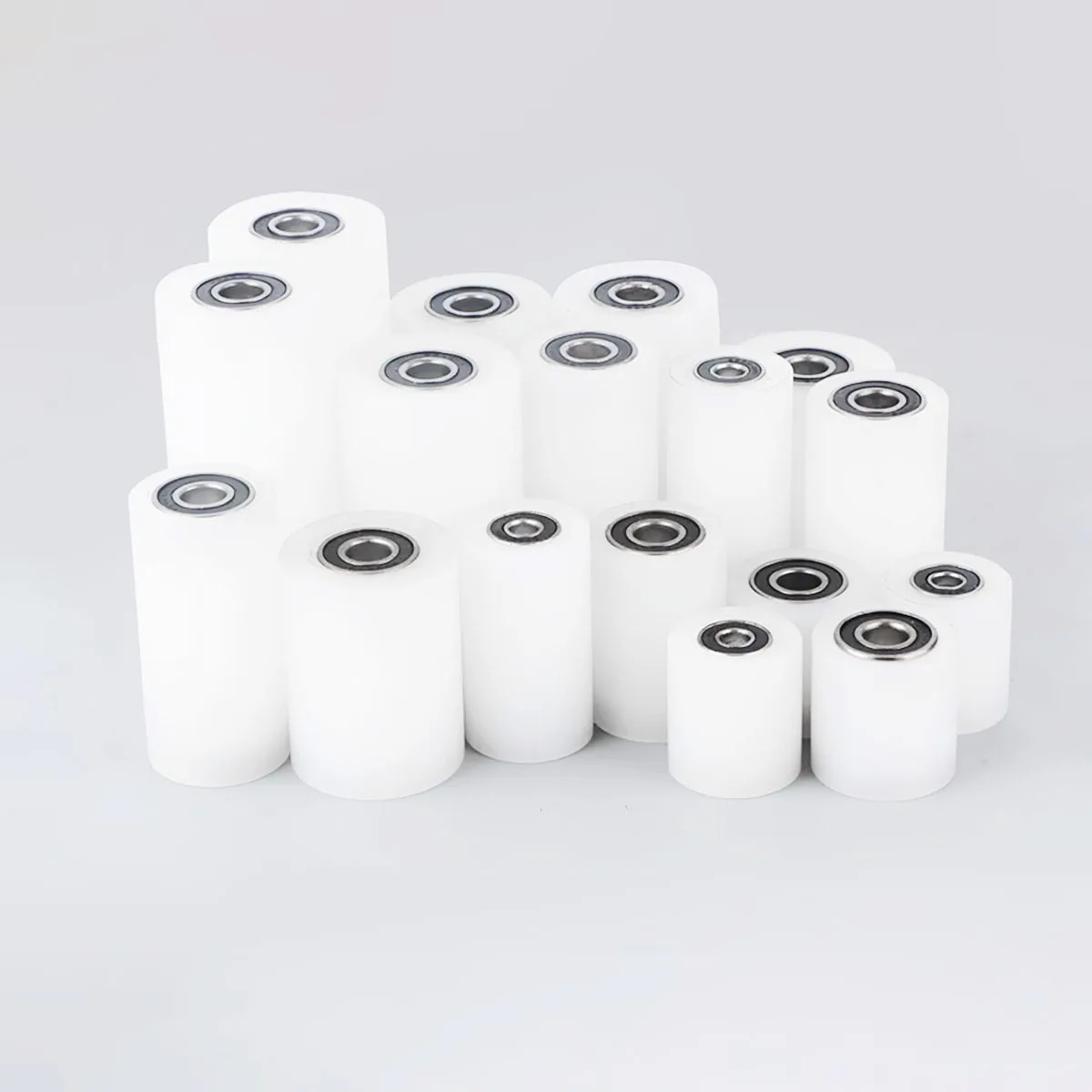 Conveyor Belt Nylon Bearing Pulley / Wear-Resistant Guide Pulley Accessories Fastener