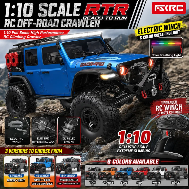 New Hot Huangbo Hot Selling 1:10 Remote Control Off Road Vehicle The Second Generation Upgraded Full Scale Climbing  Remote Car