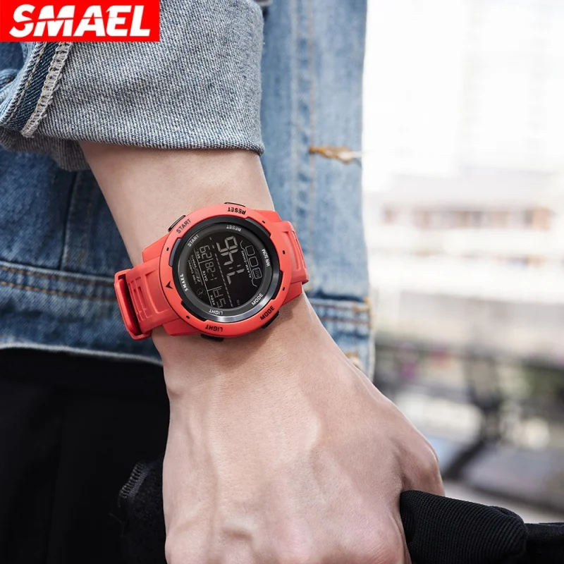 SMAEL 8105 Men's Electronic Watch LED Luminous Shockproof Outdoor Sports Waterproof Multifunctional Calendar Men Digital Watches