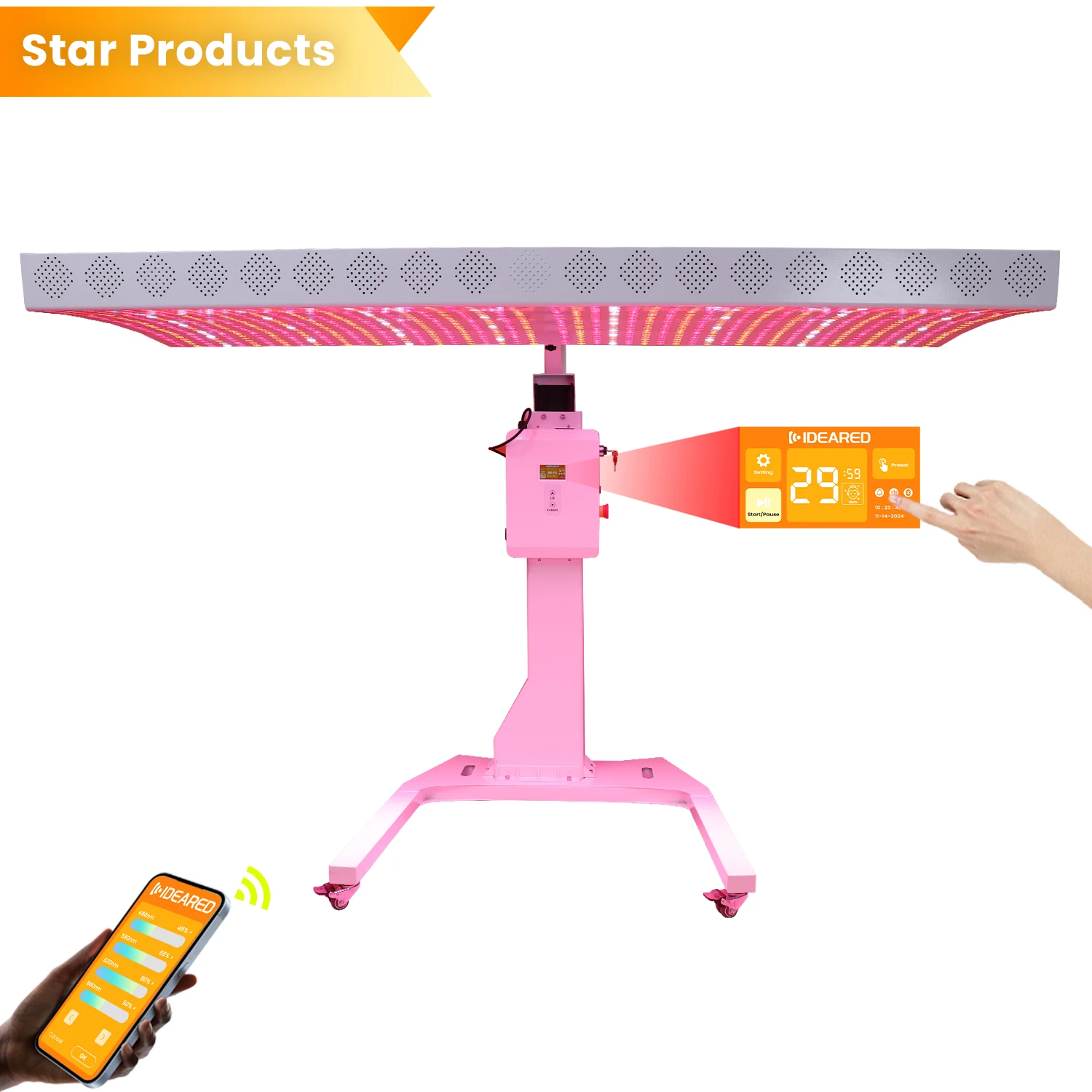 2026 IDEATHERAPY Sport Fitness New Infra Whole Body RLPRO2000-L 9 Wavelength Led Bed Lamp Device Machine Red Light Therapy Panel view 5