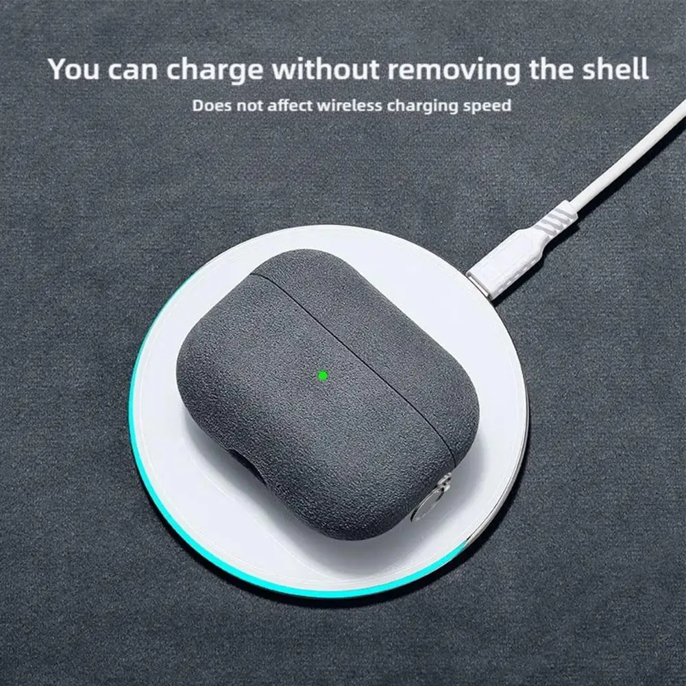 Italian Suede Leather Case For Airpods 4 Luxury Supercar Leather All Inclusive Case For Airpods 4 Case Wireless Charge