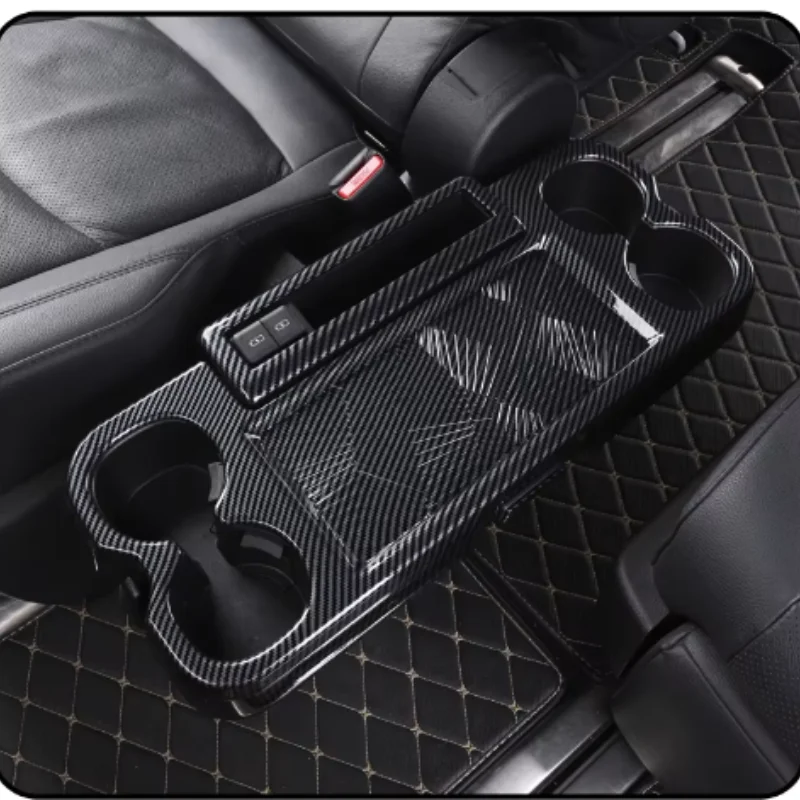 

Car Rear Middle Row Seat Water Cup Armrest Panel Cover Trim For Toyota Sienna 2022+ Car Interior Accessories Decoration
