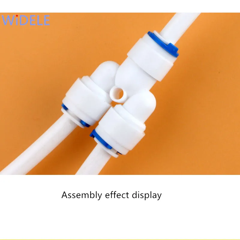 5pcs 1/4 Inch Tee 3 Way Y Type Tube Quick Connect Push Fit Connector RO Reverse Osmosis Pure Water Filter System