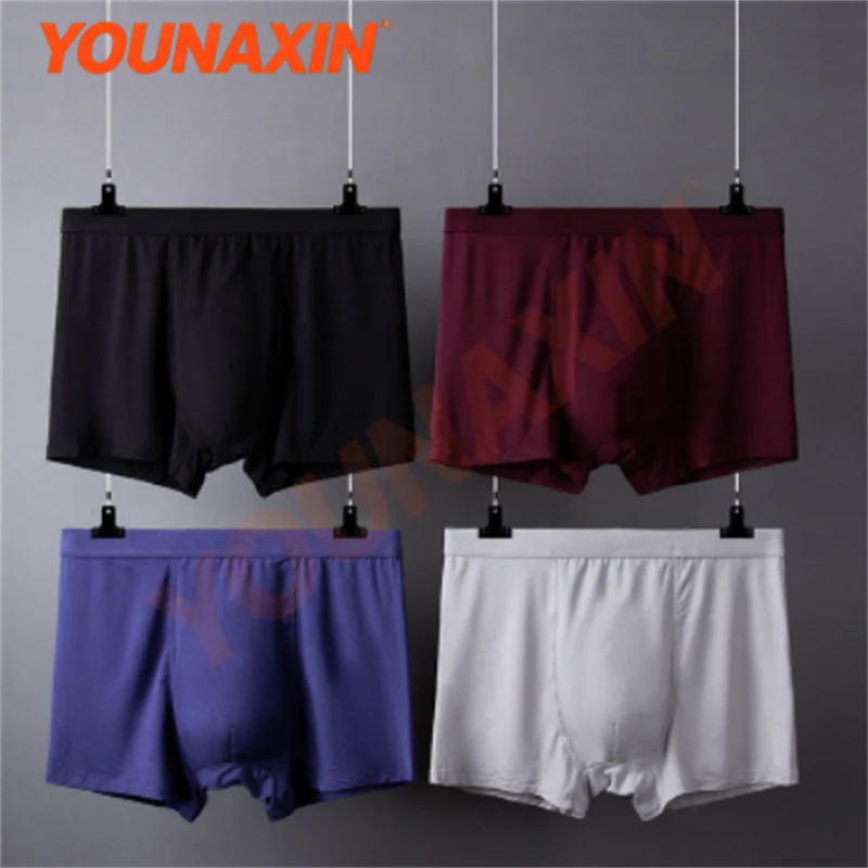 4 Pieces Men's Big Size Modal Boxer Briefs Breathable Underwear Plus Size Underpants Asian Size 2XL 3XL 4XL 5XL 6XL 7XL 8XL 9XL