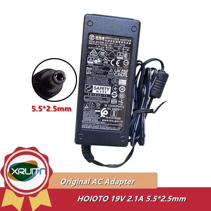 

Genuine Hoioto ADS-40NP-19-1 19V 2.1A 40W AC Adapter For HP LCD Monitor Power Supply Pavilion 22f 22fw 22fi 23fi 27EA 27ES 27ER