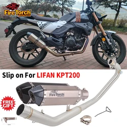 Slip on For LIFAN KPT200 KPT 200 Motorcycle Exhaust Full System Muffler Escape Moto Front Link Pipe Tube Connector Pipe 51mm