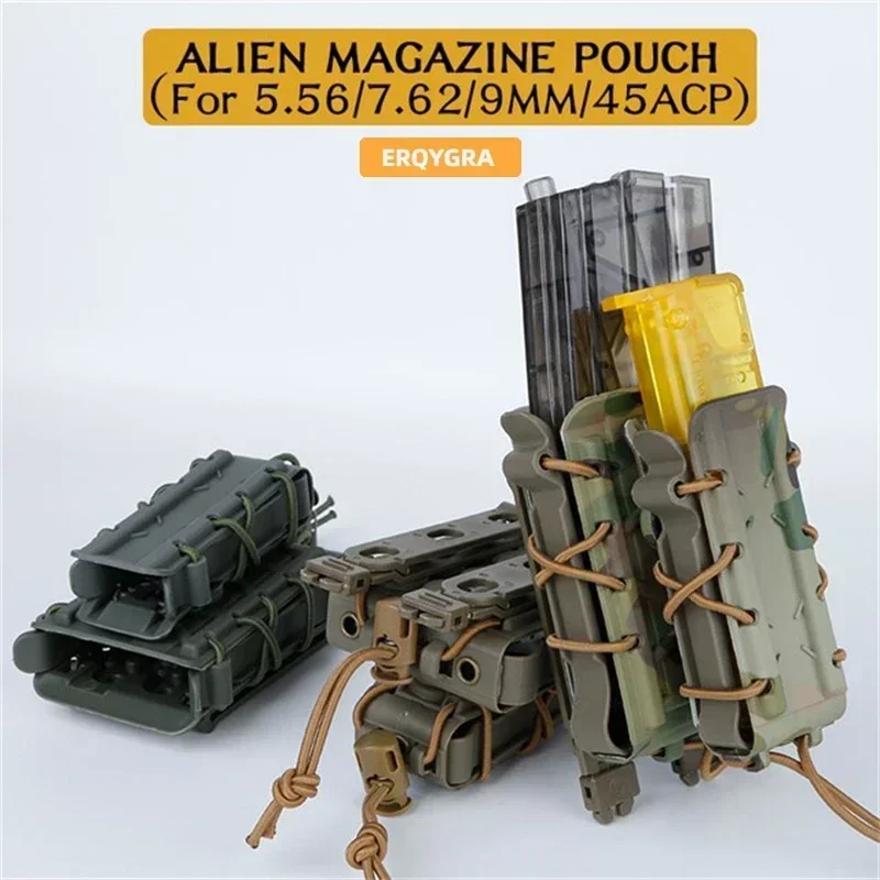 ERQYGRA Tactical Molle Alien Magazine Pouch 7.62 5.56 9mm 45ACP Shooting System Accessories Bag Hunting Holsters Set Outdoor New