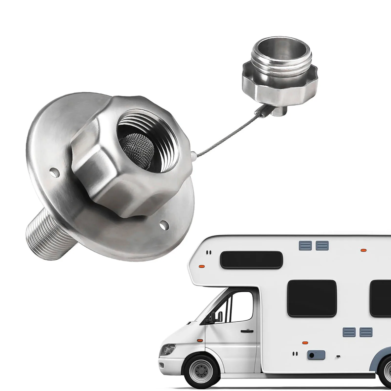 

Городской впускной отверстие для воды на колесах 3/4 дюйма GHT «мама» 1/2 дюйма NPT «папа» 3-дюймовое фланцевое соединение для воды на колесах с обратным клапаном для прицепа, лодки