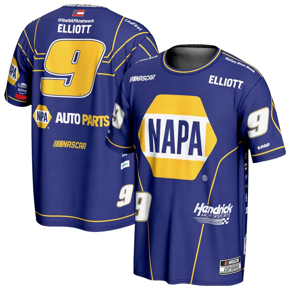 NASCAR Chase Elliott #9 UniFirst Racing fan jersey, 3D printed design - quick-drying summer sports T-shirt