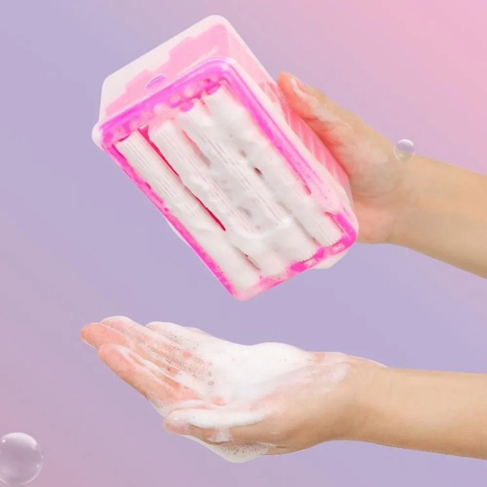 New Hand Free Scrubbing Soap Box Multifunctional Bubble Foaming Soap Box Home Automatic Soap Drain Roller Laundry Soap Drainage