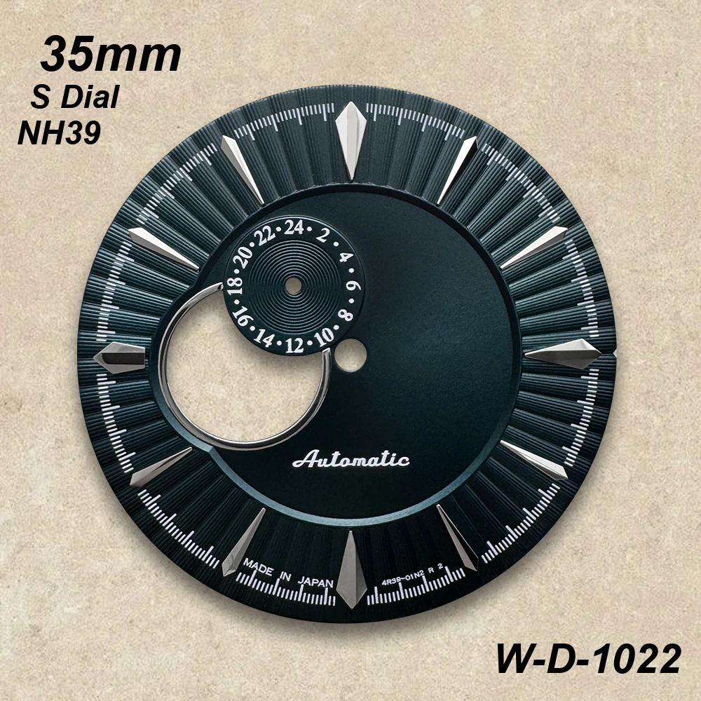 جديد 35 مللي متر S شعار الجوف خارج كوكتيل الطلب صالح NH39 حركة عالية الجودة ساعة عمودية تعديل الملحقات #3