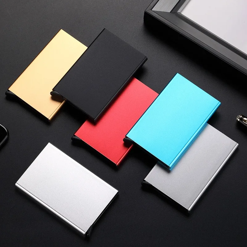 

Metal Business Card Holder for Men Auto Pop Up Slim Wallet RFID Blocking Portable