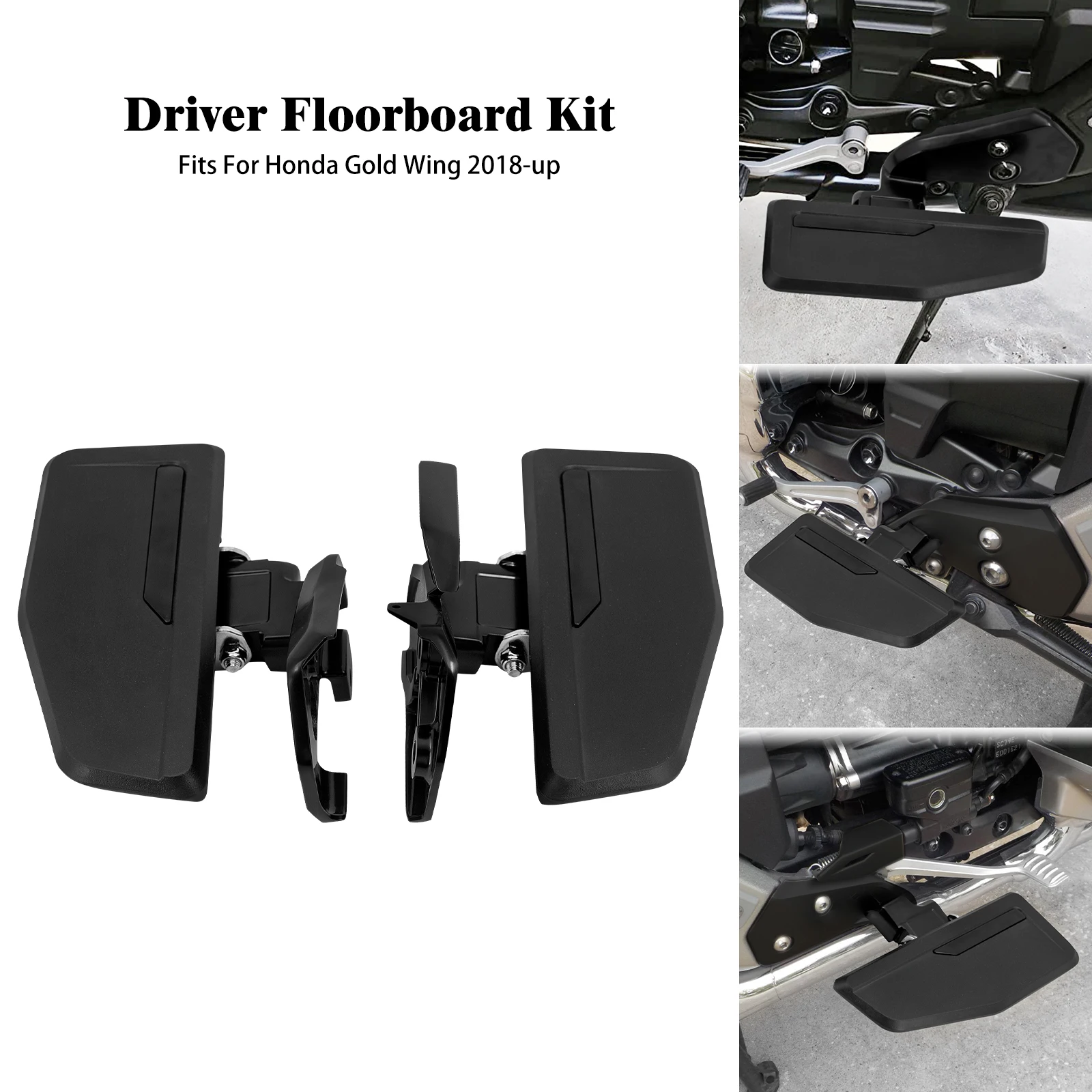 

Motorcycle Front Floorboard Driver Footrest Rider Footpegs Footboard For Honda Gold Wing GL1800 GL1800BD GL1800DA Tour 2018-Up