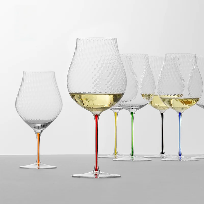 

Хрустальные бокалы ручной работы для красного и белого вина, бокалы для Бордо, цветные бокалы YYUN