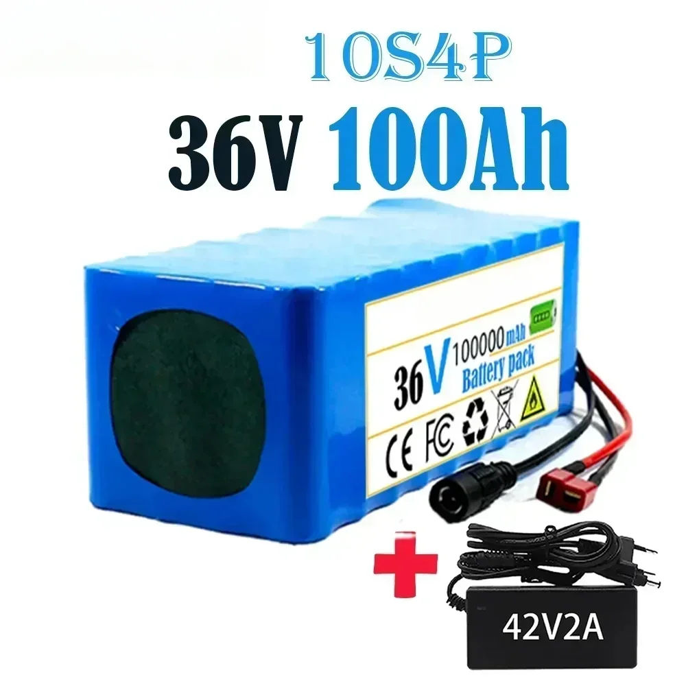 Nouveau 36V 100Ah 1000W 10S4P DC/T batterie Lithium-ion 100Ah pour 42v e-bike vélo électrique Scooter avec BMS