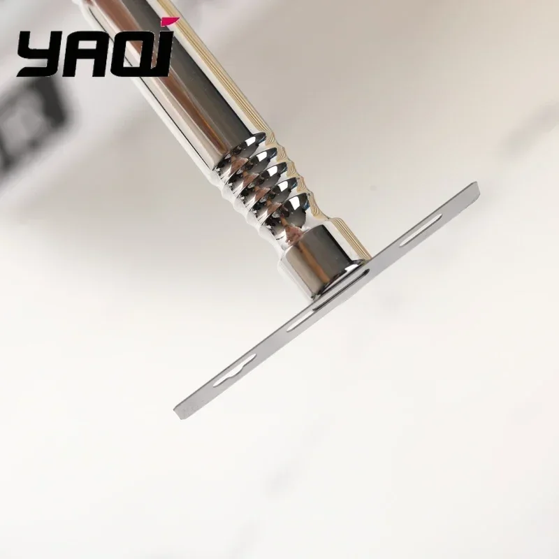 Men Razor Stainless Steel Safety Razor head YAQI Romulus Razor With Magnet Men Shaving Products Collectibles Gift For Boyfriend