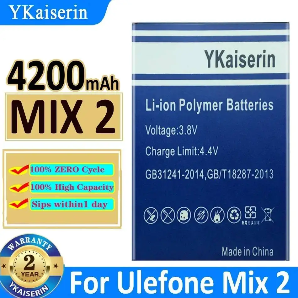 4200mAh For Ulefone Mix 2 Long-Lasting Mobile Phone Battery
