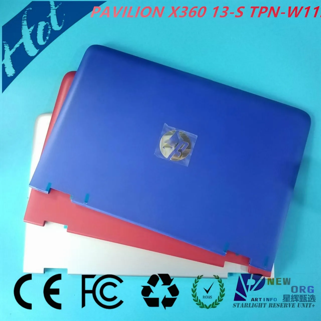 NEW ORG laptop LCD back cover for HP PAVILION X360 13-S TPN-W113 Series  SLIVER /BLUE/RED 809816-001