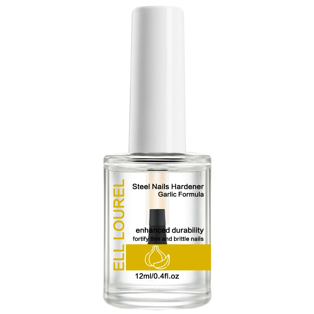 ELL Modirel-Durcisseur d'ongles en acier dur, 12ml, clair, naturel, sec, Nail Art, traitement, manucure, finition