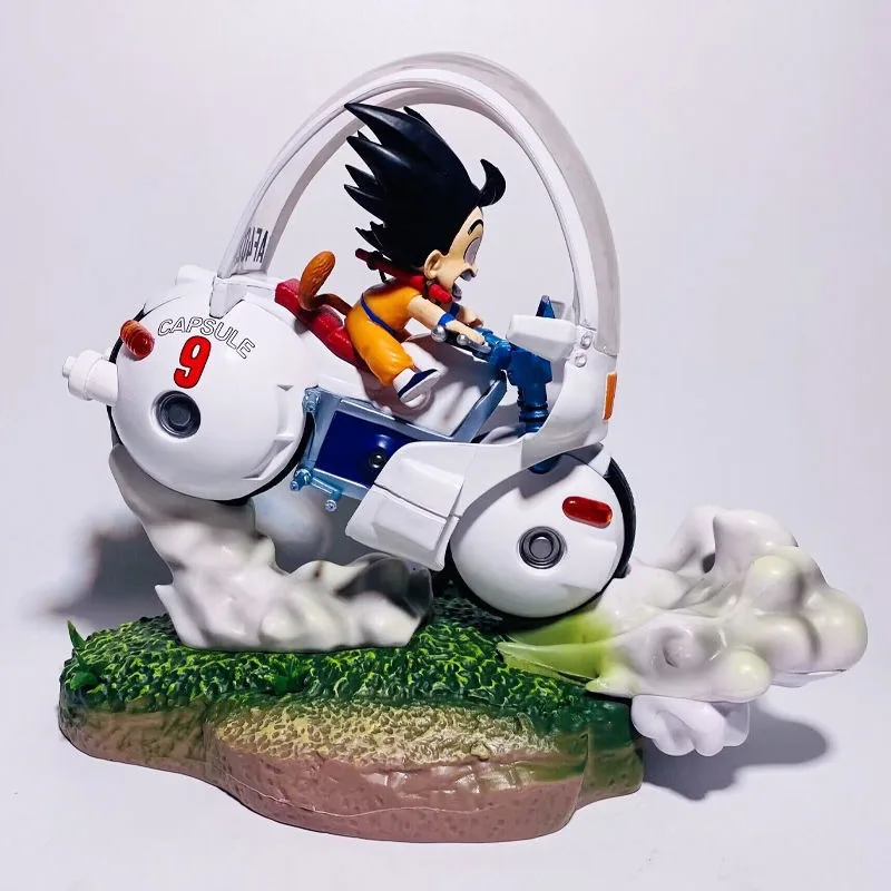 

Bandai Action Model Dragon Ball Anime Figure Son Goku Motorcycle Childhood Doll Desktop Ornaments Decoration Gift Collection