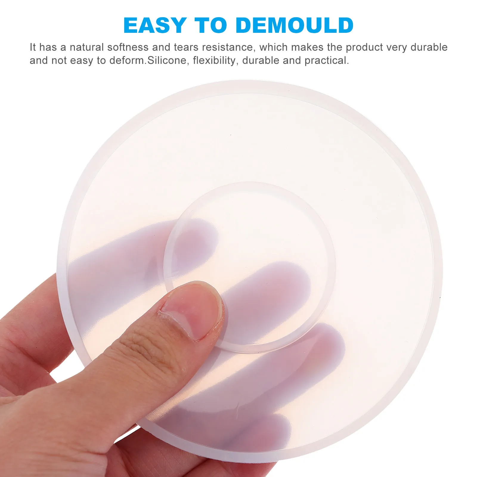 

1Set Glow in The Dark Cd Shape Coaster Mold Premium Flexible Silicone DIY Craft Mold for Resin Art and Home Decoration Use