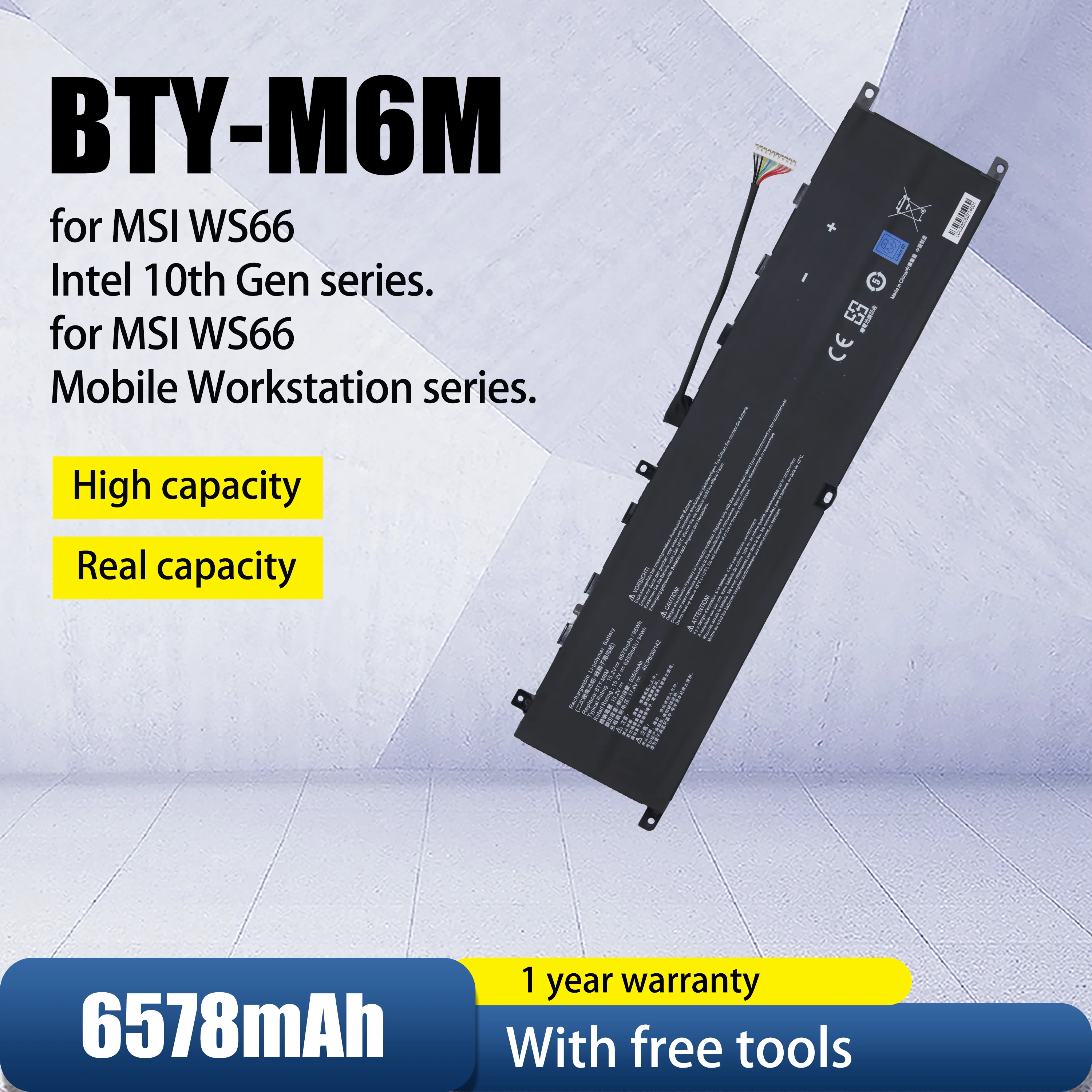 

BTY-M6M аккумулятор для ноутбука MSI Creator 15 A10SD A10SF GS66 Stealth 10SFS 10SGS 10SE-045 10UG GE66 Raider 10SFS WS66