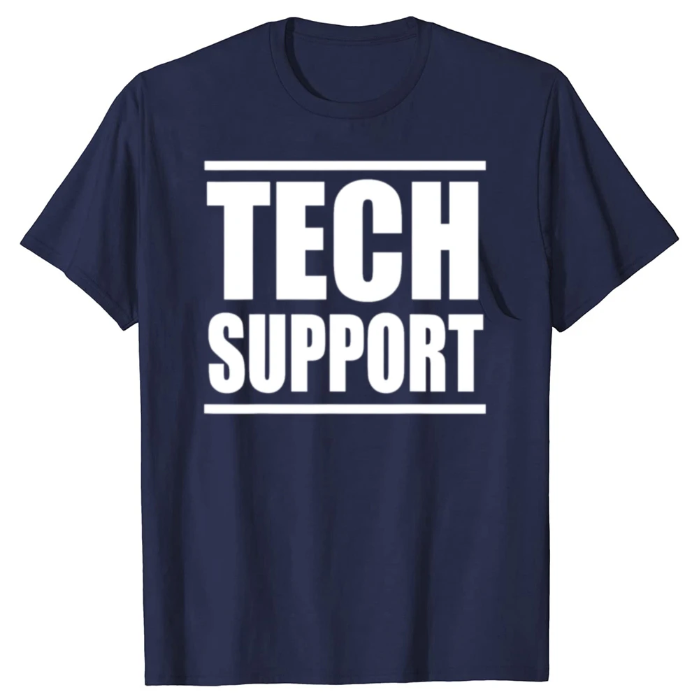 مضحك TECH دعم الجرافيك 100% تي شيرتات قطن الرجال النساء موضة عادية التي شيرت فضفاض المتضخم الشارع الشهير تي شيرت #2