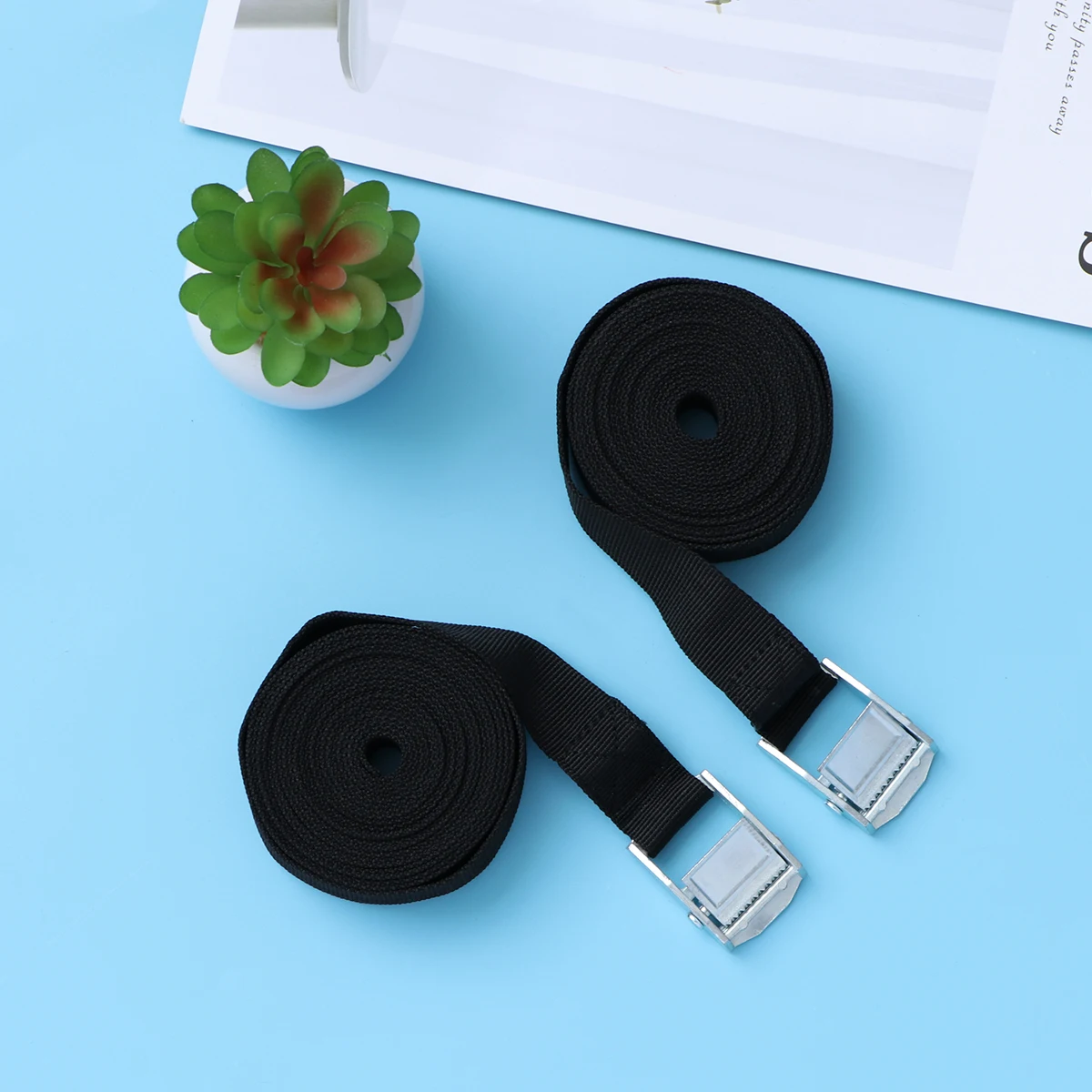 

2PCS Nylon Heavy Duty Durable Tie Down Lashing Bands Buckle Storage Tie Down Strap Car