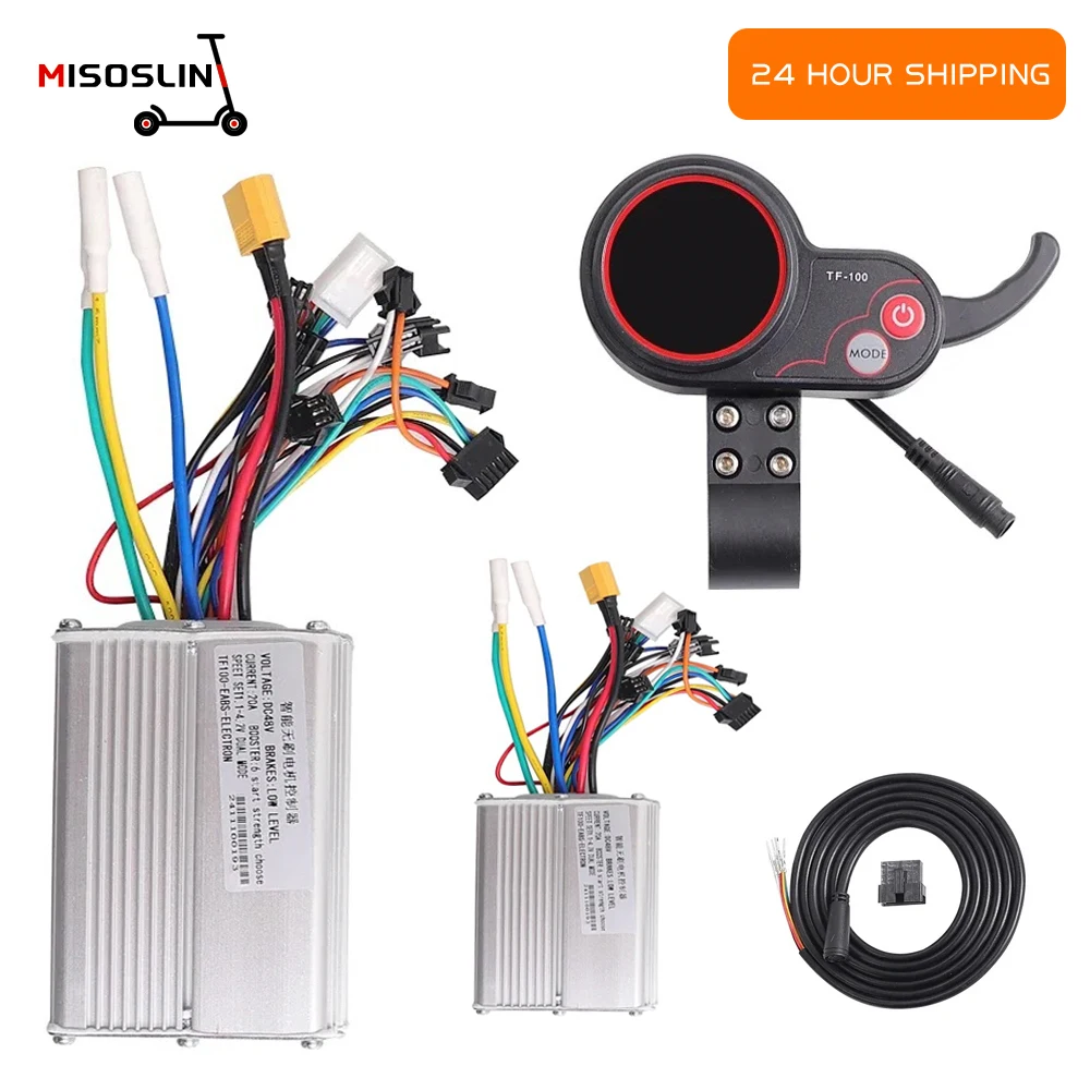 

Universal TF-100 LCD Throttle Speed Display with Cable 20A 25A 48V Brushless Motor Sine Wave Part for kugoo M4 Electric Scooter
