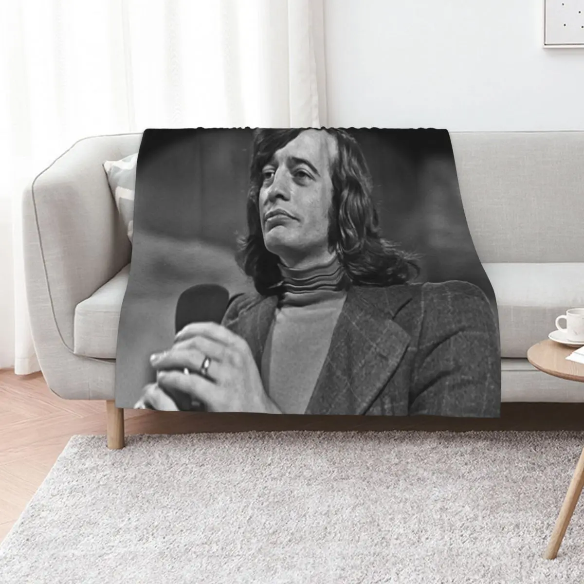 Robin Gibb Throw Blanket Decorative Beds Softest Single Retros Fashion Sofas Luxury Blankets