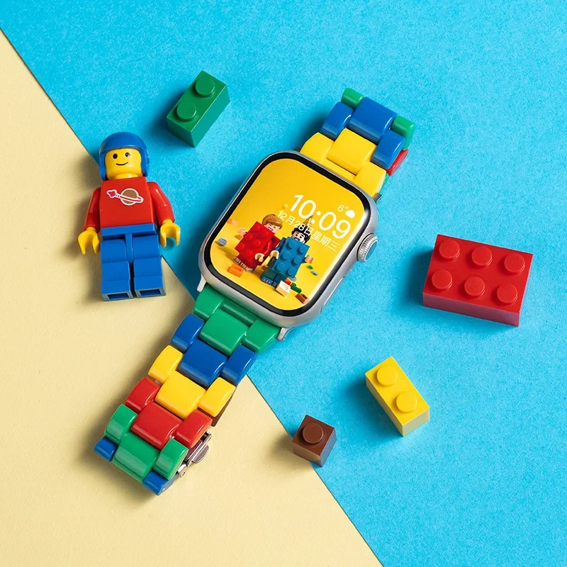 Cinturino con blocco arcobaleno per Apple Watch Series Ultra 10 9 8 7 6 5 4 SE Bracciale per cinturino iWatch 42mm 46 41 45mm 40 44mm 38 49mm