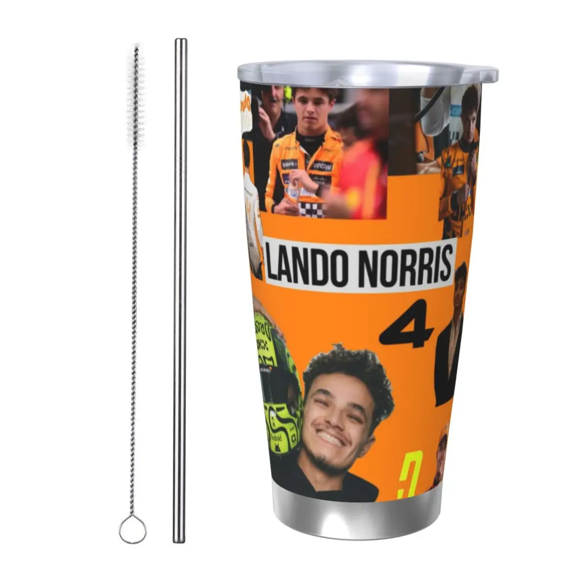 Landos Norris 20oz Cup Large Capacity Car Mug Leak-proof Juice Coffee Cup Food Grade